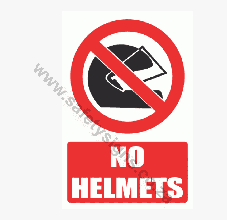 No Helmet Sign - Dilarang Memakai Helm, HD Png Download