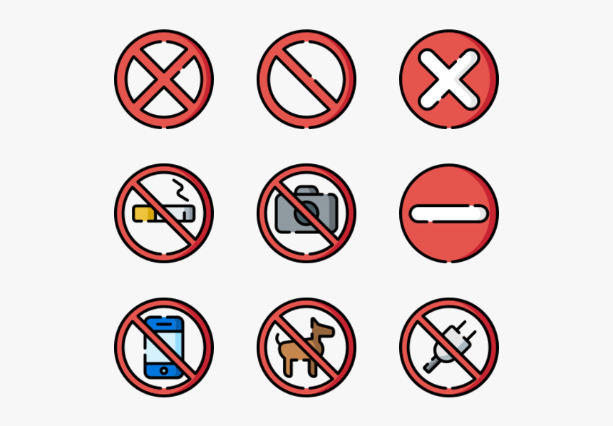 Signals And Prohibitions - Not Allowed Icons, HD Png Download