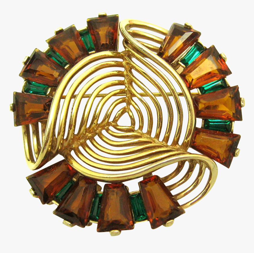 Vintage Mb Boucher 1940s Dimensional Gold Scroll Ribbon - Wood, HD Png Download