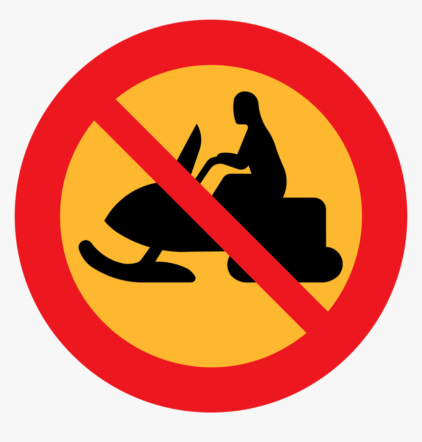 Snowmobile, Prohibited, Forbidden, Not Allowed - No Cars Clipart, HD Png Download