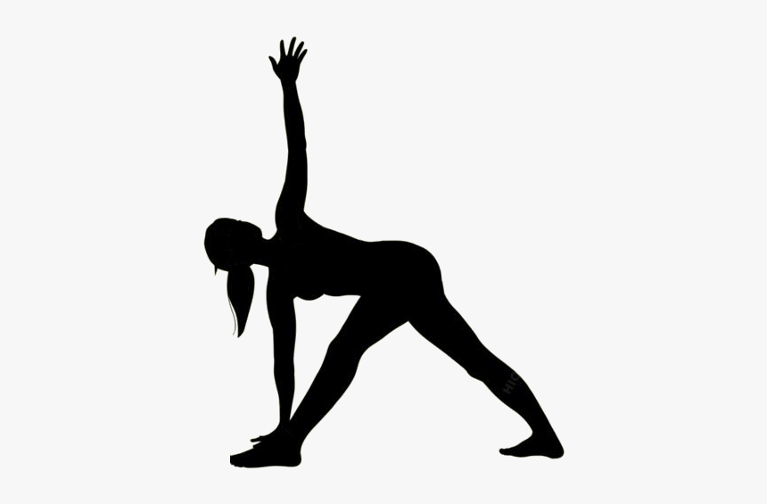Revolved Triangle Yoga Pose - Revolved Triangle Silhouette, HD Png Download