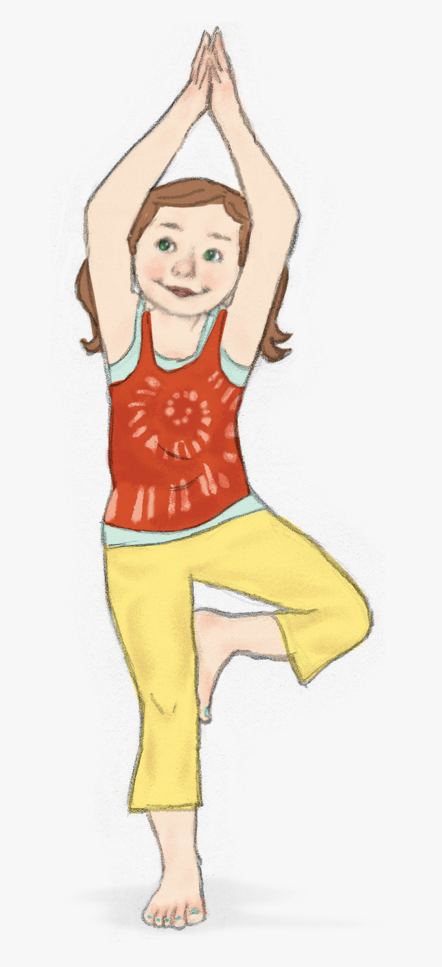 Tree Sophia-copy - Tree Pose Kids, HD Png Download