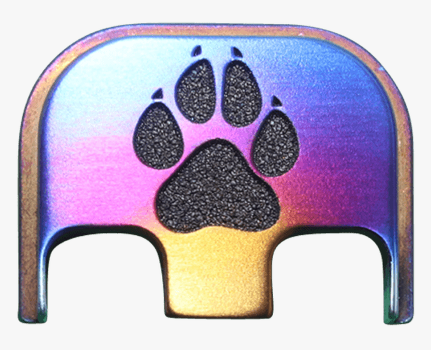 Dog Paw Titanium Flame Anodized Finish Back Plate - Paw, HD Png Download