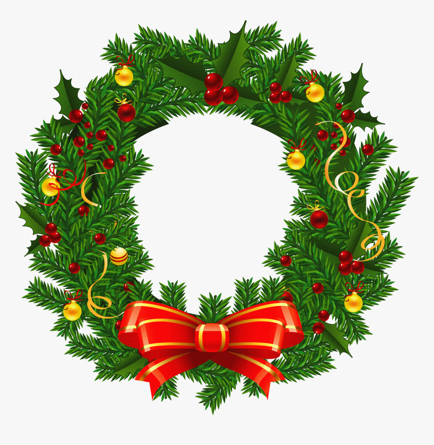 Clipart Of Artificial, Gg And Endless - Clipart Christmas Wreath Psd, HD Png Download