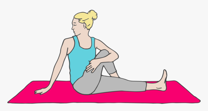 Half Twist Pose - Sitting, HD Png Download