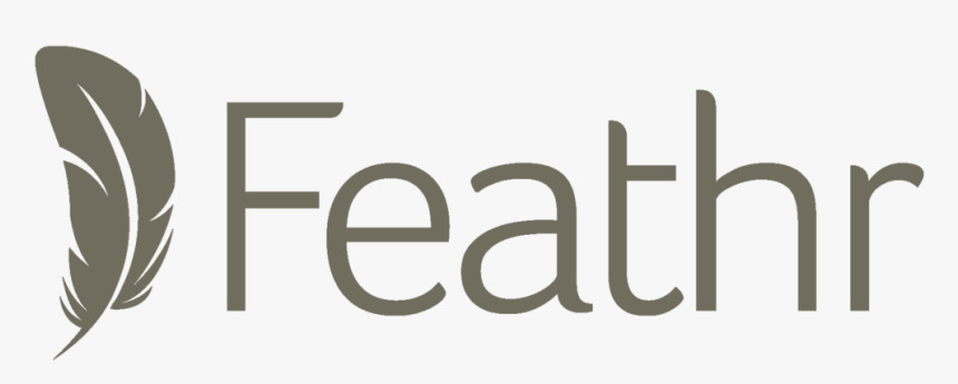 Feathr Logo Gray - Beige, HD Png Download