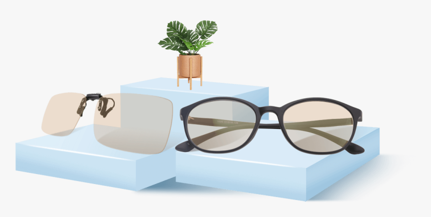 Blue Light Blocking Glasses And Clip On Eyeglasses - Coffee Table, HD Png Download