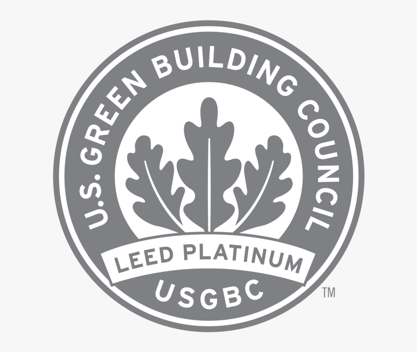 Usgbc Platinum Gray - Leed Platinum Certification Logo, HD Png Download