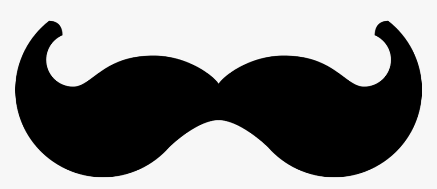 Mustache Clipart Black And White - Curling Mustache Clipart, HD Png Download