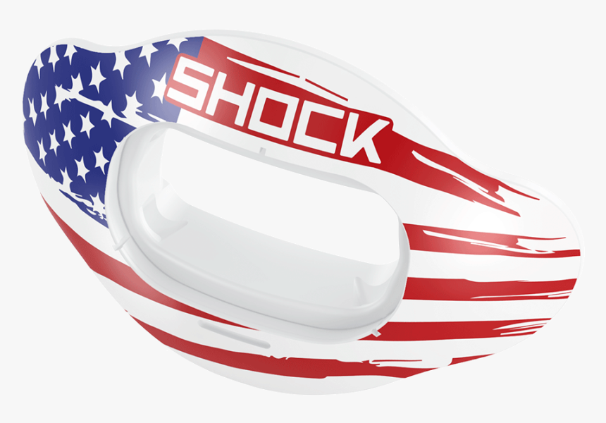 Interchange Lip Guard Printed Shield 
 Class - Shock Doctor American Flag Mouthguard, HD Png Download