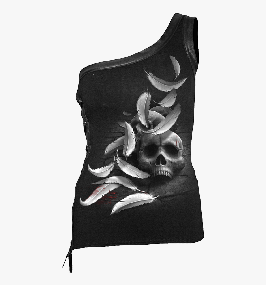Broken Feathers Off-shoulder Womens Shirt - Active Tank, HD Png Download