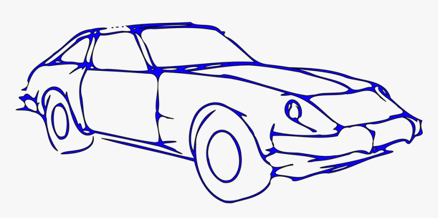 Drawn Car Clipart - Black And White Car Drawings, HD Png Download