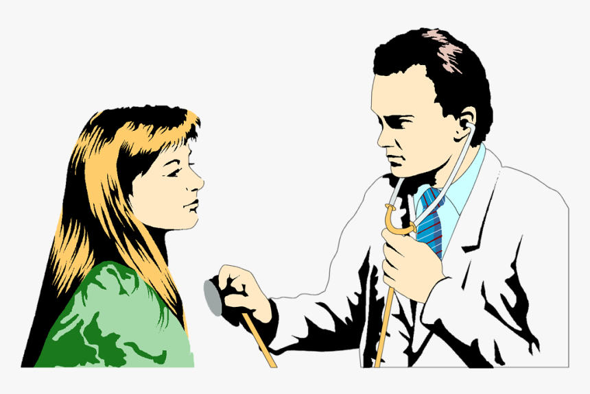 Doctor With Patient The Databases Png Image Clipart - Doctor And Patient Clip Art, Transparent Png