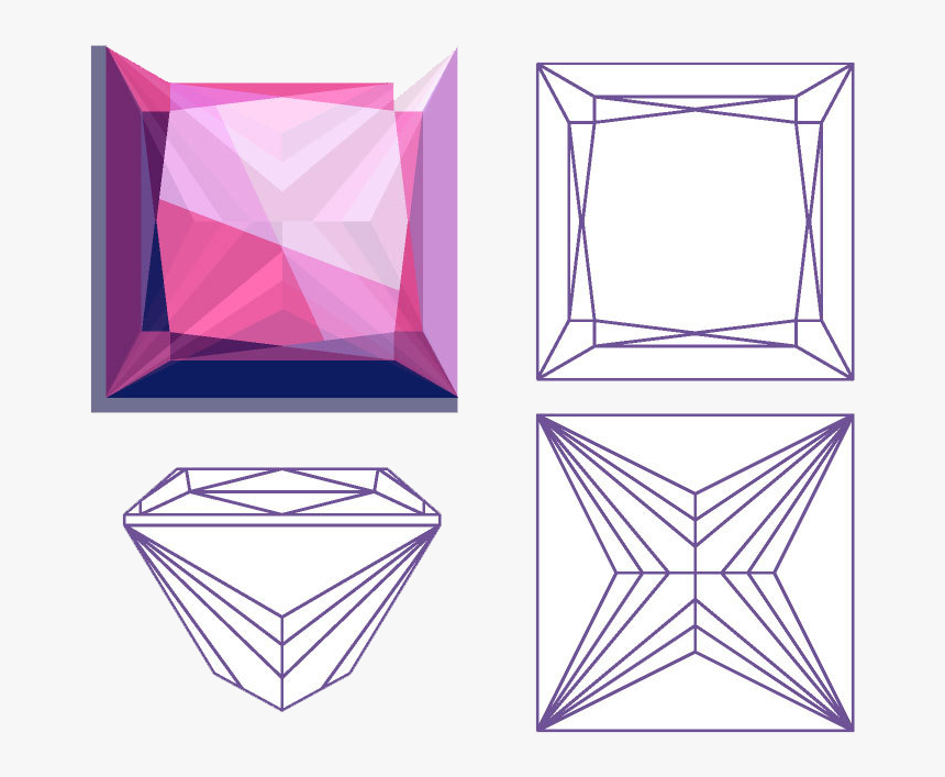If There Is No Demand For A Fancy Shape Diamond Because - Princess Cut Diamond Clipart, HD Png Download