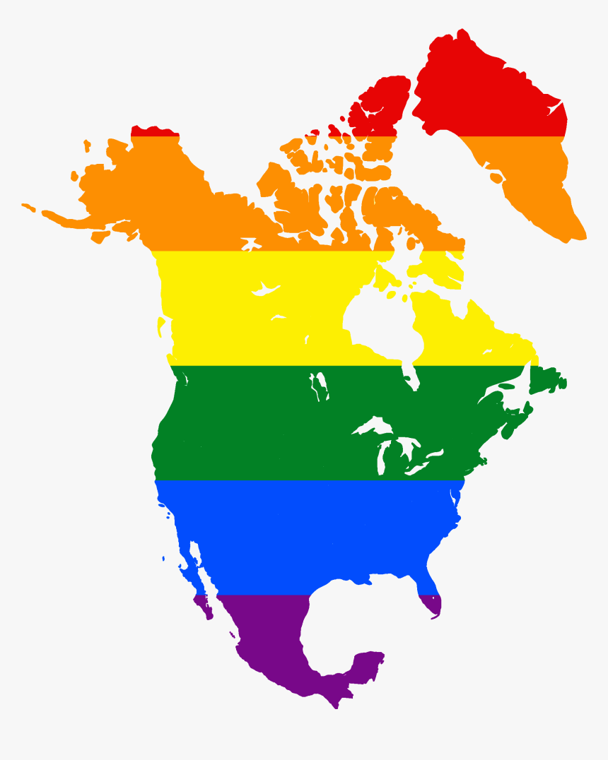 North America Map Png - Canada Us And Mexico, Transparent Png
