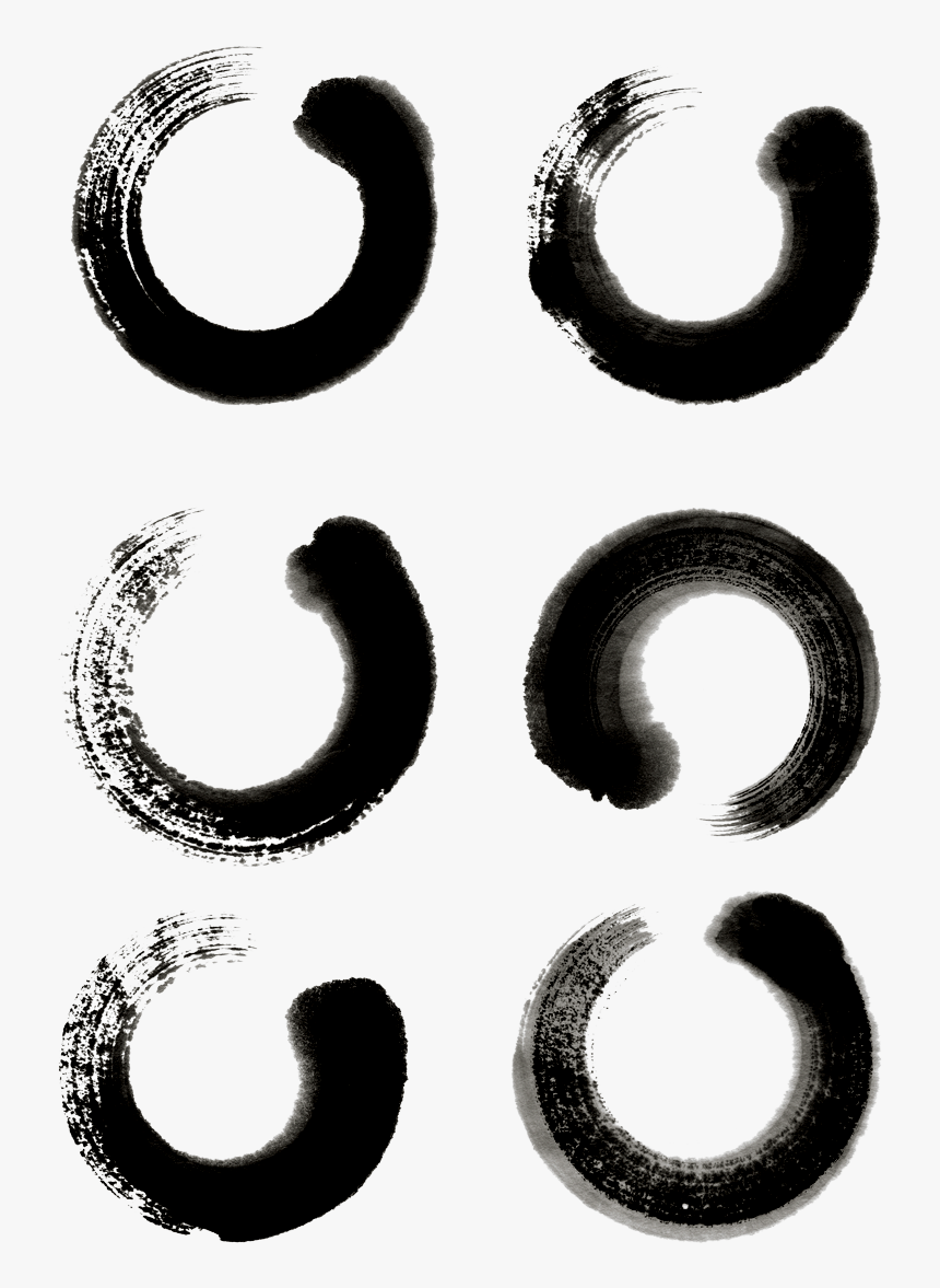 Chinese Style Vintage Ink Border Elements Retro Png - Circle, Transparent Png