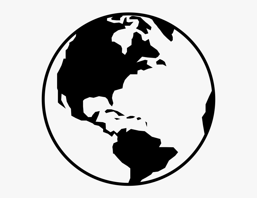 Globe Rubber Stamp - North And South America Globe Clipart, HD Png Download
