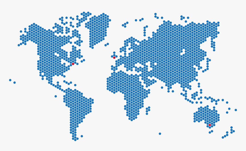 Hexagon Map Of World, HD Png Download