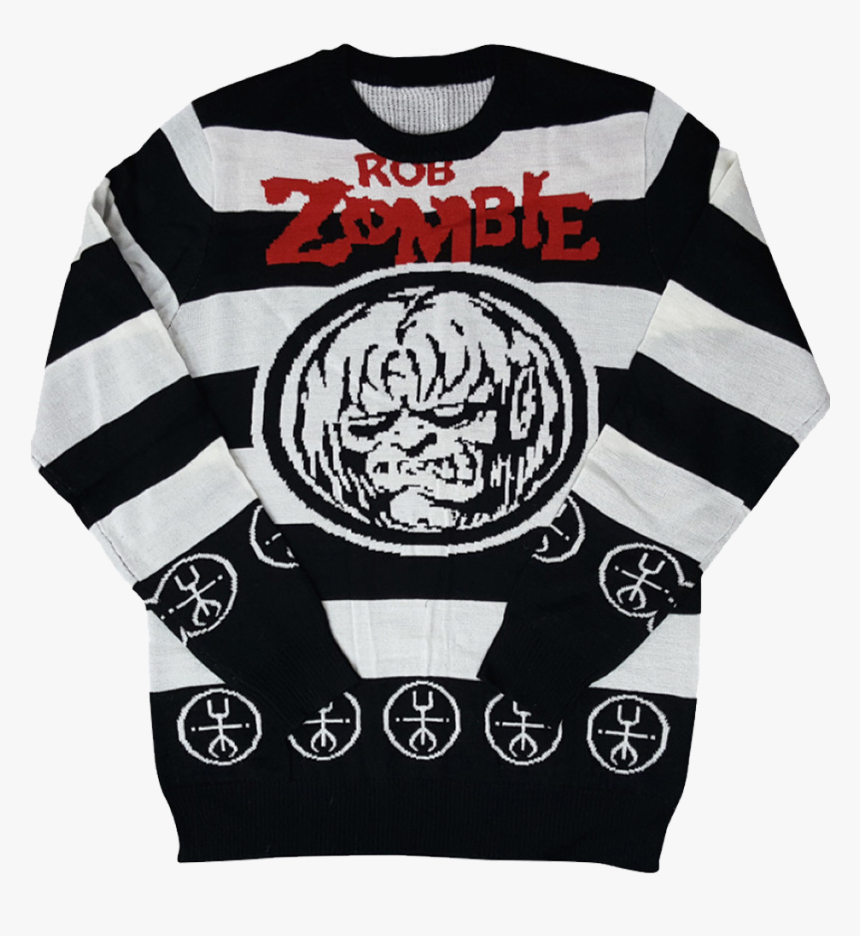 Zombie Face Striped Sweater - White Zombie Let Sleeping Corpses, HD Png Download