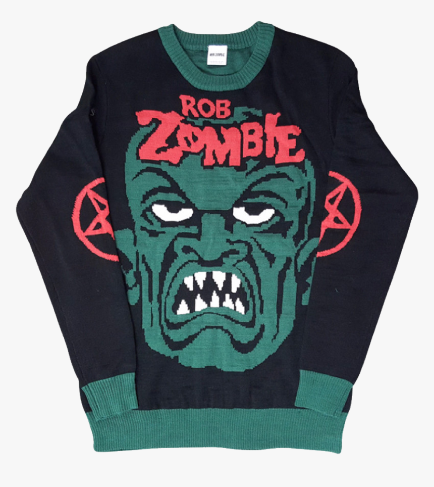 Zombie Face Green Sweater - Fictional Character, HD Png Download