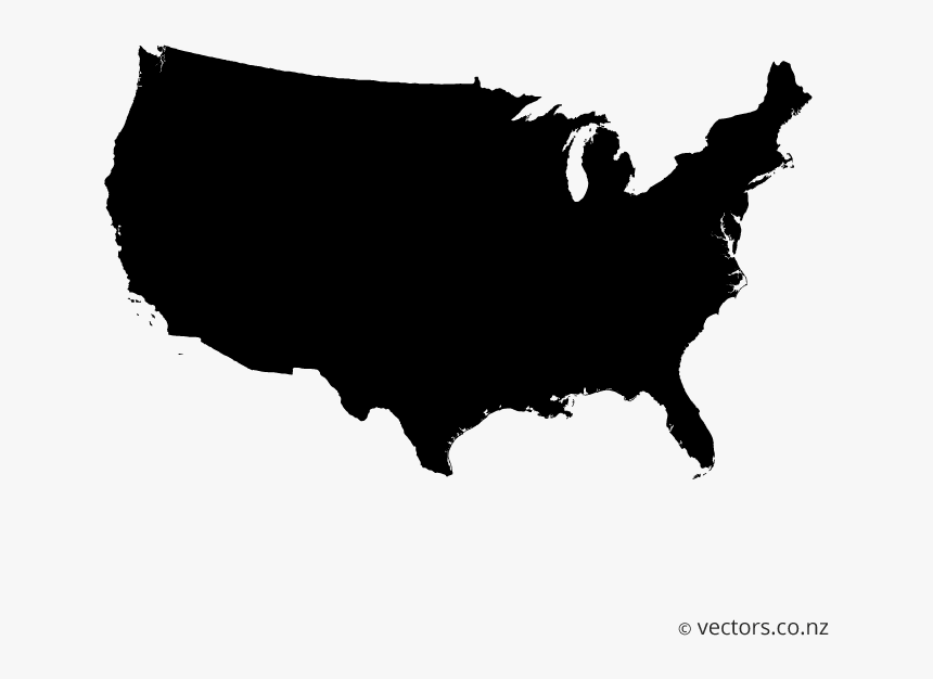 United States Map Grey, HD Png Download