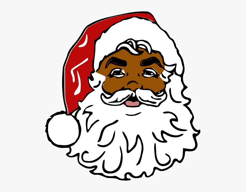 Santa Black Clip Art At - Christmas Printable Santa Claus, HD Png Download