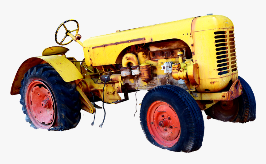 Vehicle, Tractor, Agriculture, Old, Antique, Rusty - Trattore D Epoca Png, Transparent Png