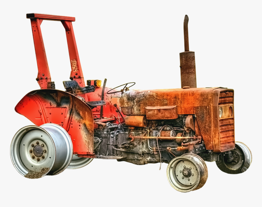 Tractor, Tractors, Burned Down, Scrap, Old, Landtechnik - Tractor Scrap In Pakistan Punjab, HD Png Download