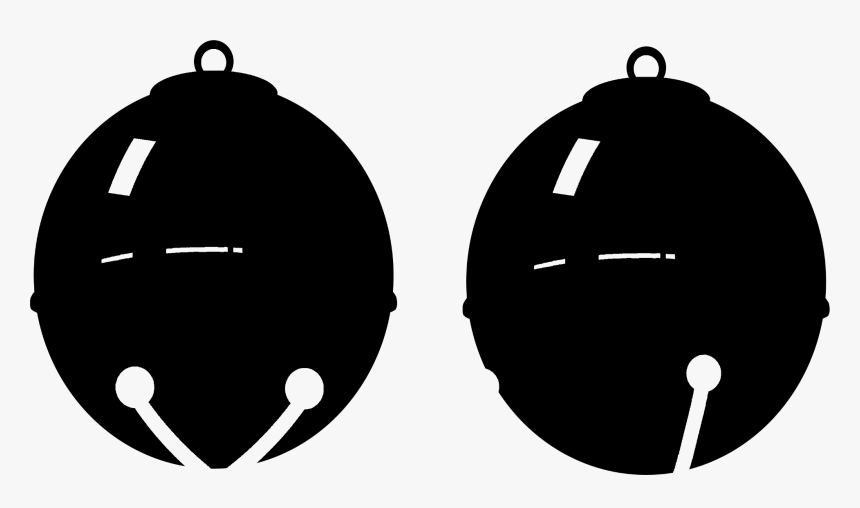 Silhouette,monochrome Photography,black - Clipart Jingle Bell Black And White, HD Png Download