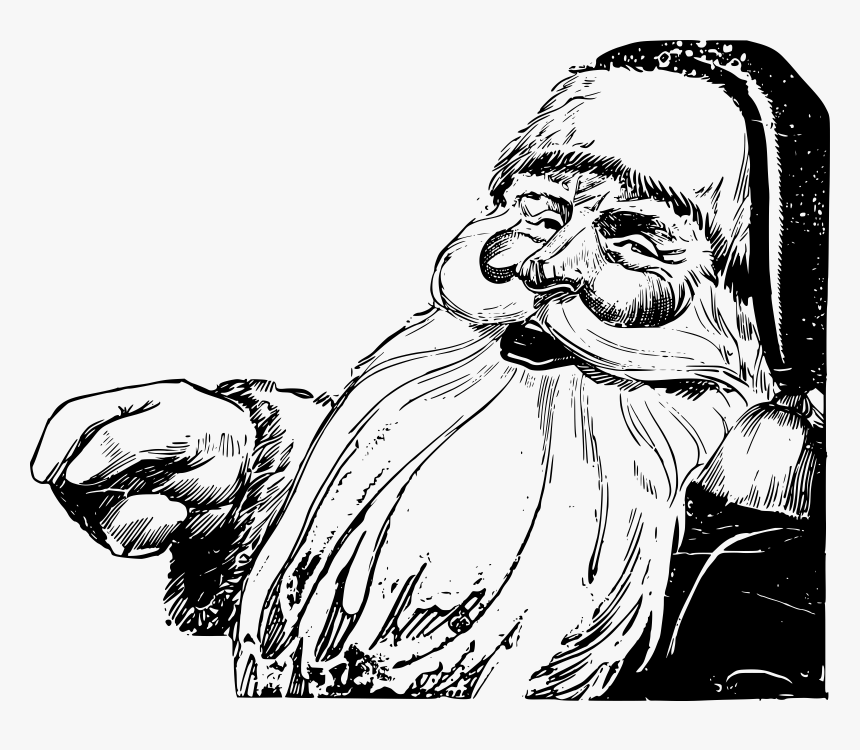 Amazing Santa Head Clip Arts - Karácsonyi Színezhető Képek Felnőtt, HD Png Download