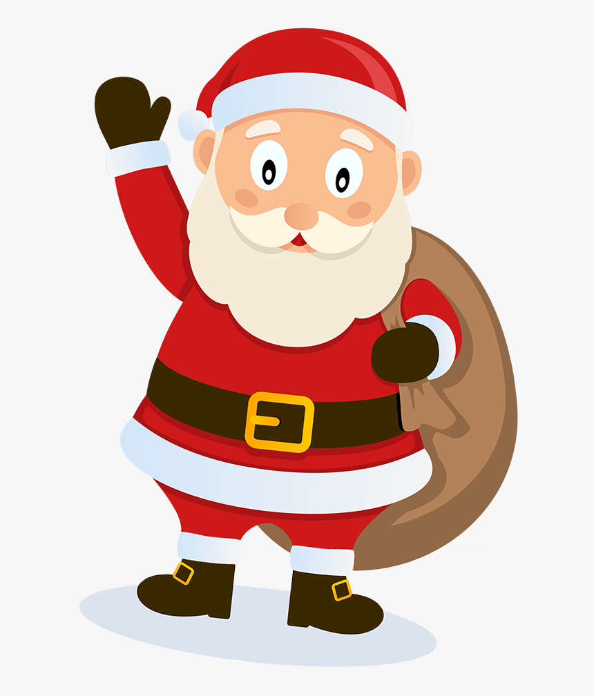 Graphic Black And White Download Customisable Santa - Father Christmas Transparent Clipart, HD Png Download