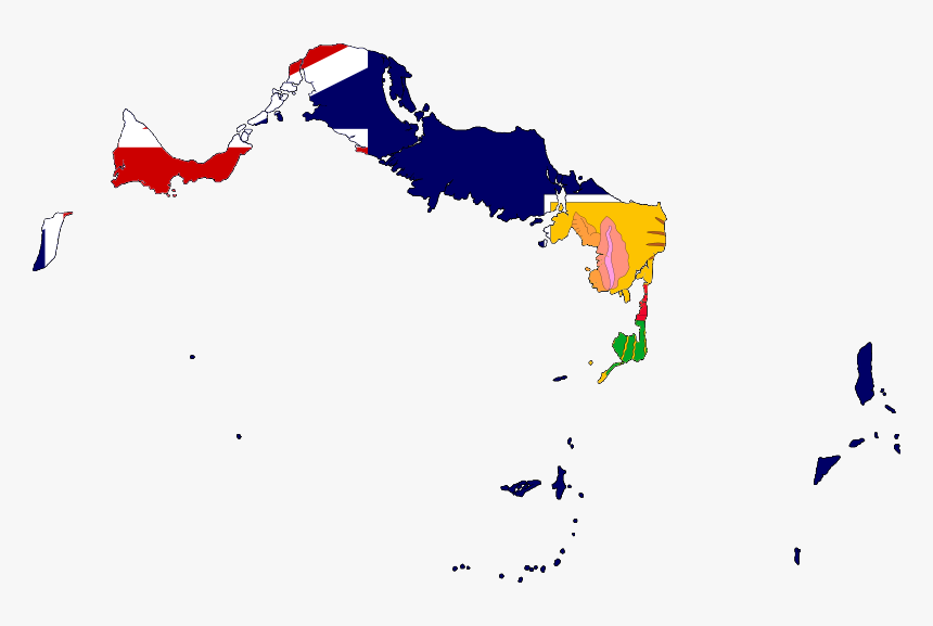 Flag-map Of The Turks And Caicos Islands - Turks And Caicos Islands Flag Map, HD Png Download
