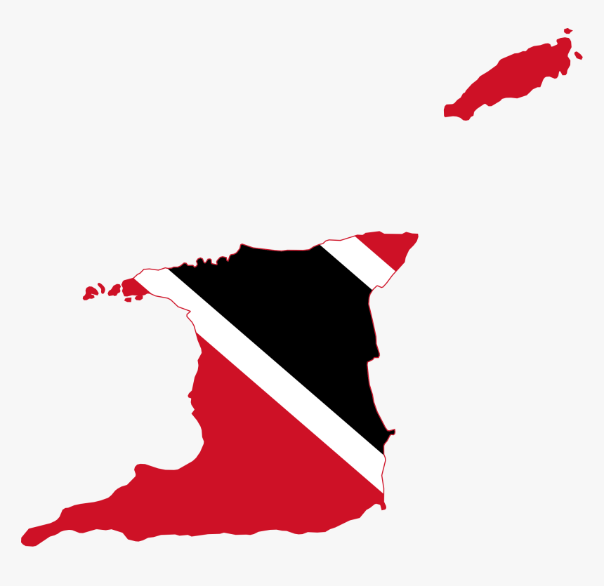 Trinidad And Tobago Flag Map, HD Png Download