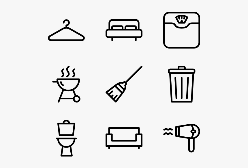 Household Collection - Doing Chores Cartoon Images Black And White, HD Png Download