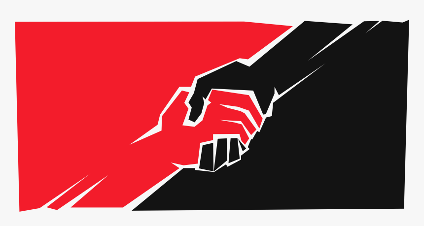 Anarchosyndicalistflag - Anarcho Syndicalist Flag Hands, HD Png Download