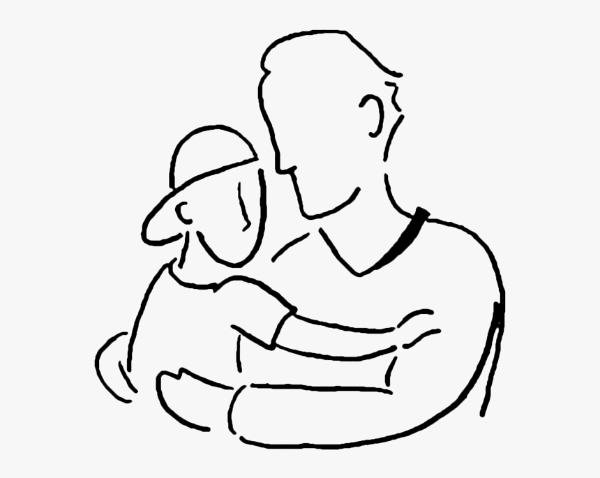 Father And Baby Clipart - Dad And Son Drawing, HD Png Download