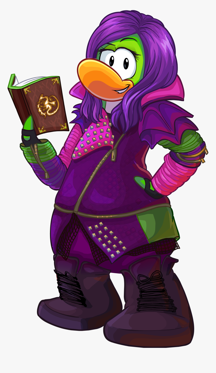 Descendants Party Mal - Club Penguin De Descendientes, HD Png Download