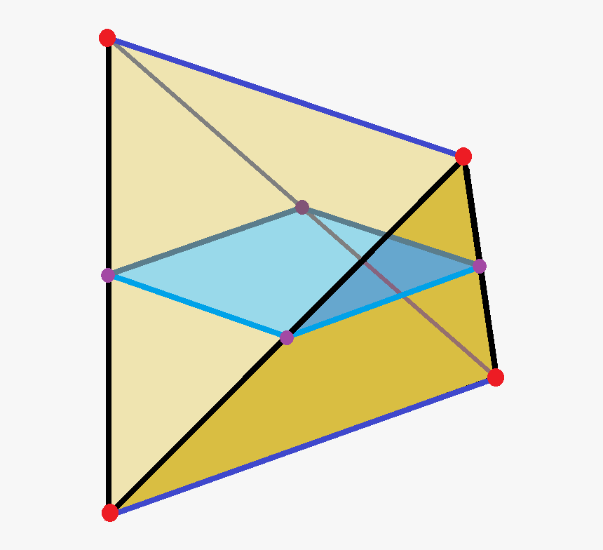 Regular Tetrahedron Square Cross Section - Regular Tetrahedron Cross Section, HD Png Download