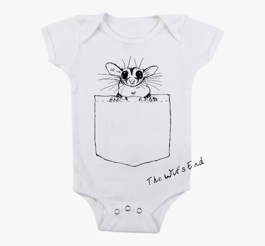 Sugar Glider In Pocket Onesie - Onesie Pocket, HD Png Download