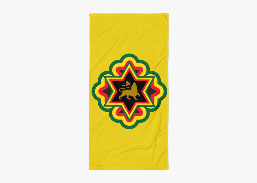 Ras Star Of David On Flowering Coptic Cross Beach Blanket - Beach Towel, HD Png Download