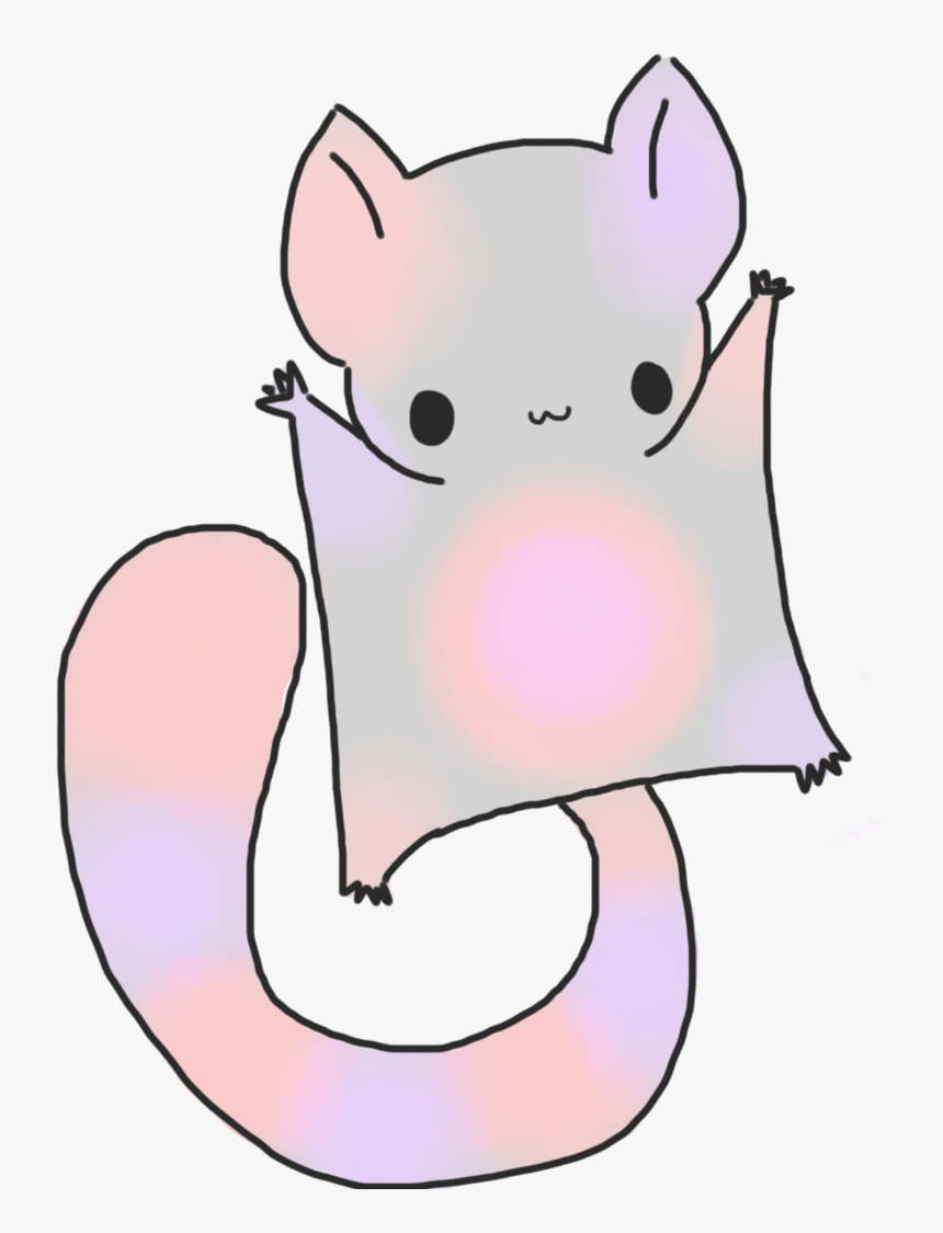 Easy Sugar Glider Drawings, HD Png Download