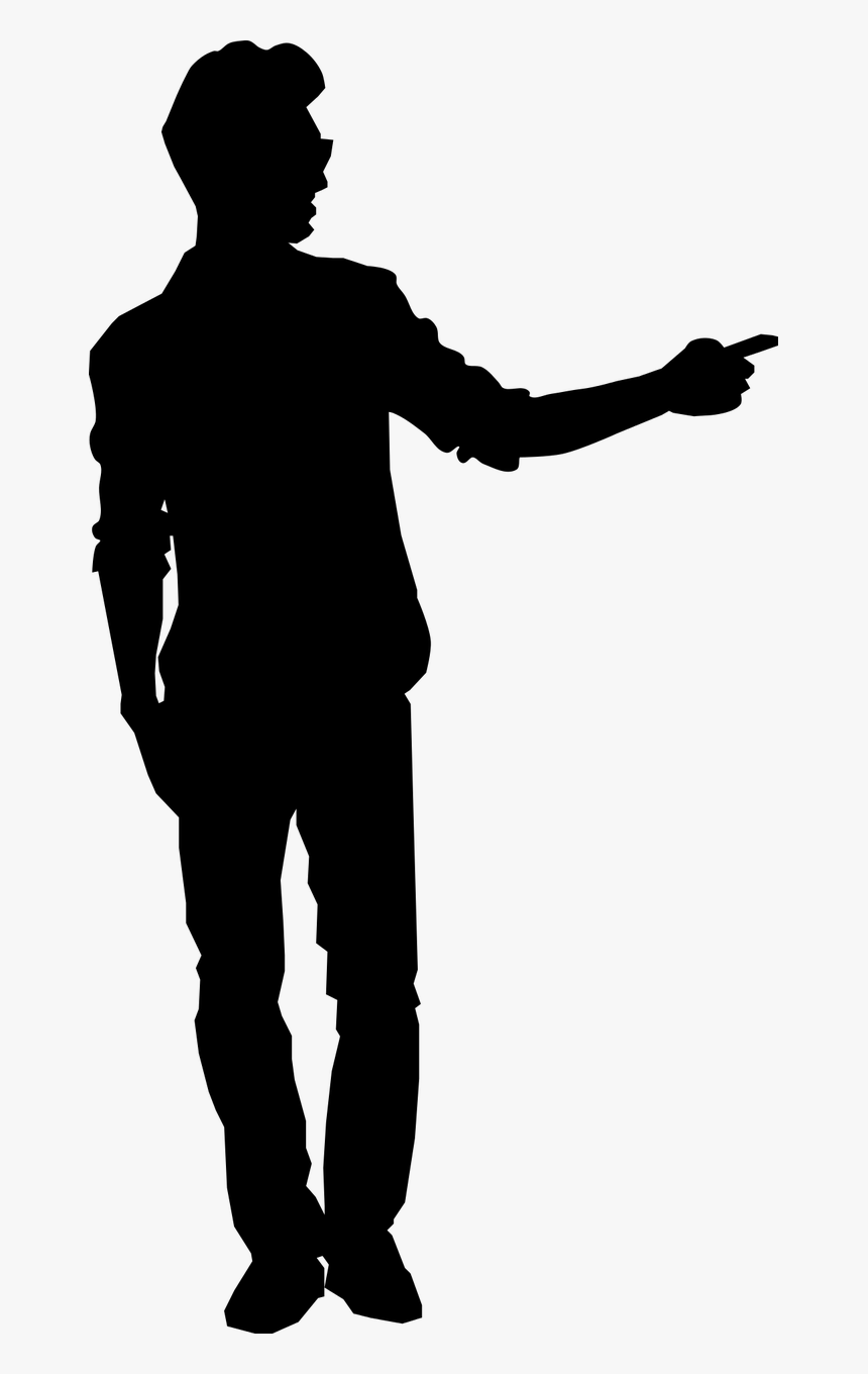 Man Pointing Png - Man Pointing Silhouette Png, Transparent Png