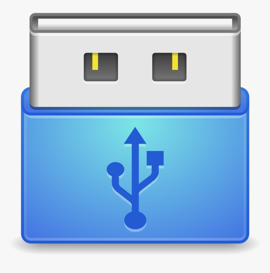 Devices Drive Removable Media Usb Icon - 18f4550 Usb, HD Png Download