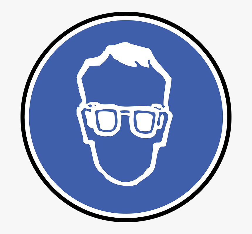 Eye Protection, Glasses, Face, Man, Sign, Symbol, Icon Safety Glasses