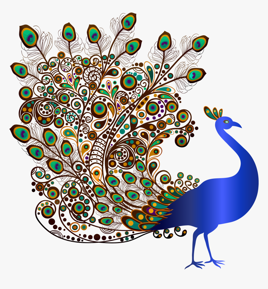 Pavo Real De Perfil Clipart , Png Download - Gold Peacock Artwork Png, Transparent Png