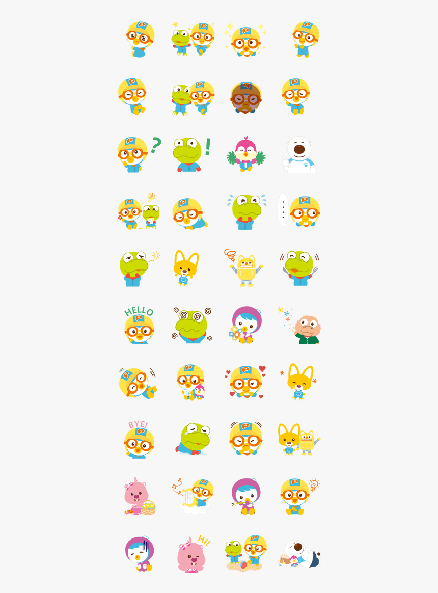 Let S Play With Pororo Vol - Pororo Line Sticker, HD Png Download