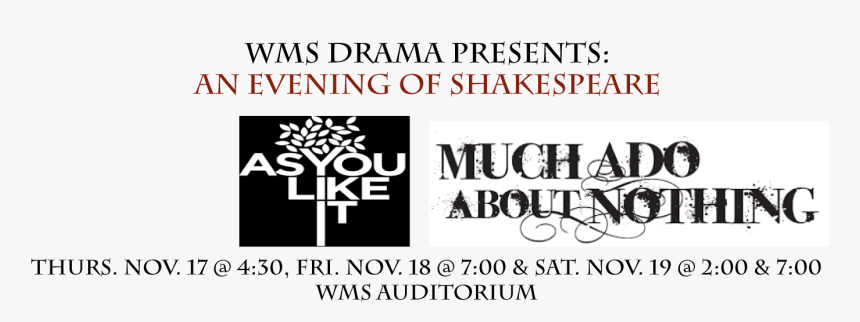 Wms An Evening Of Shakespeare Nov 17-18 - Nyc Salt, HD Png Download