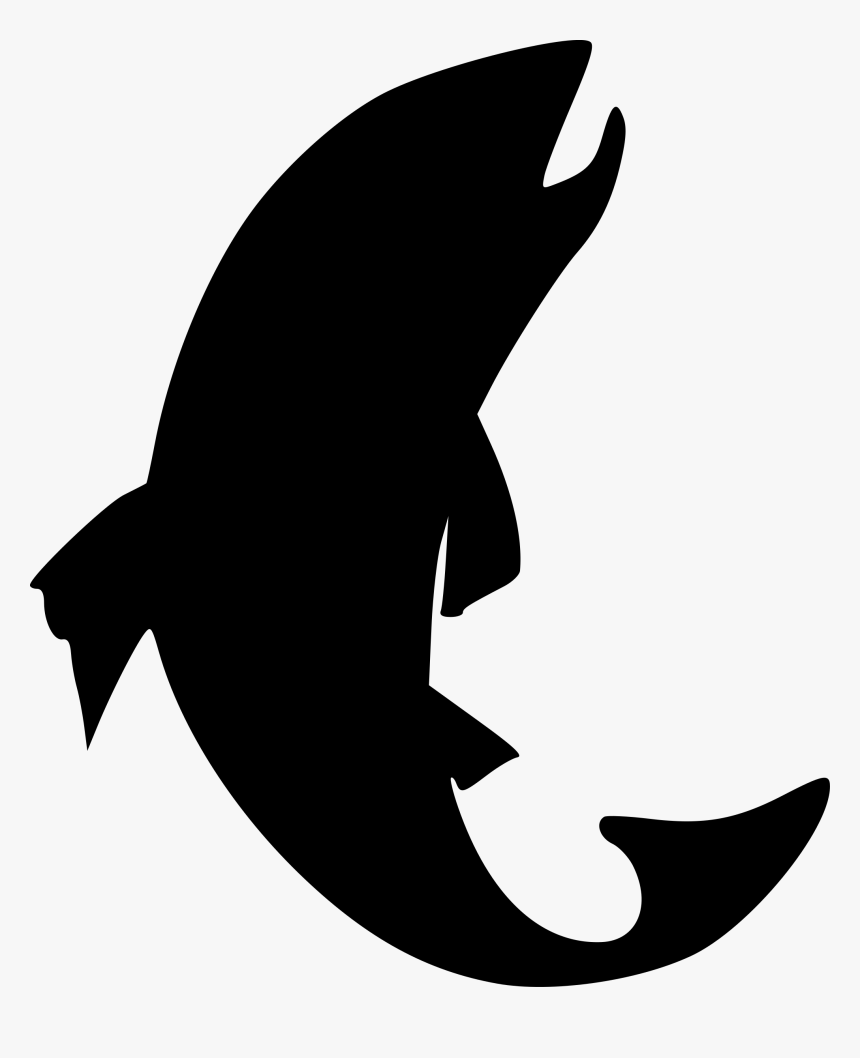 Clipart - Trout Silhouette - Silhouette Fish Clip Art, HD Png Download