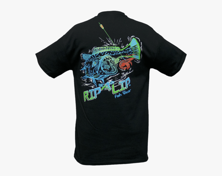Speckled Trout Short Sleeve T-shirt Black 
 Class - Rip Lip Fishing Shirts, HD Png Download