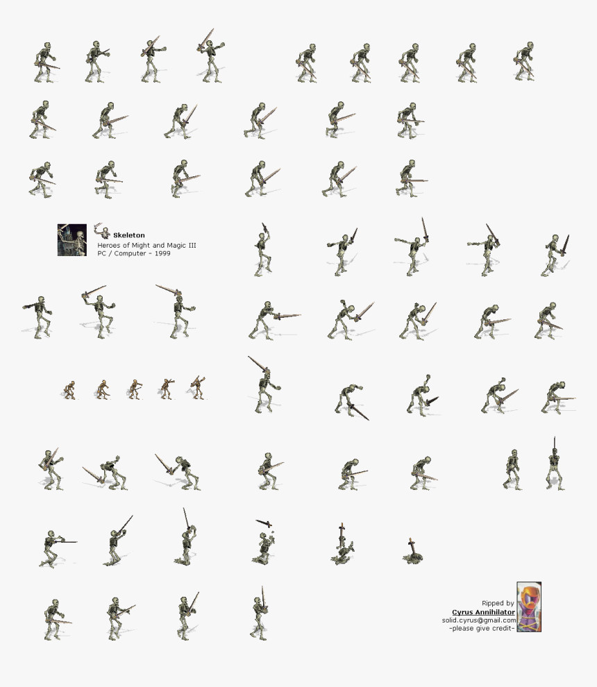 Heroes 3 Skeleton Png, Transparent Png